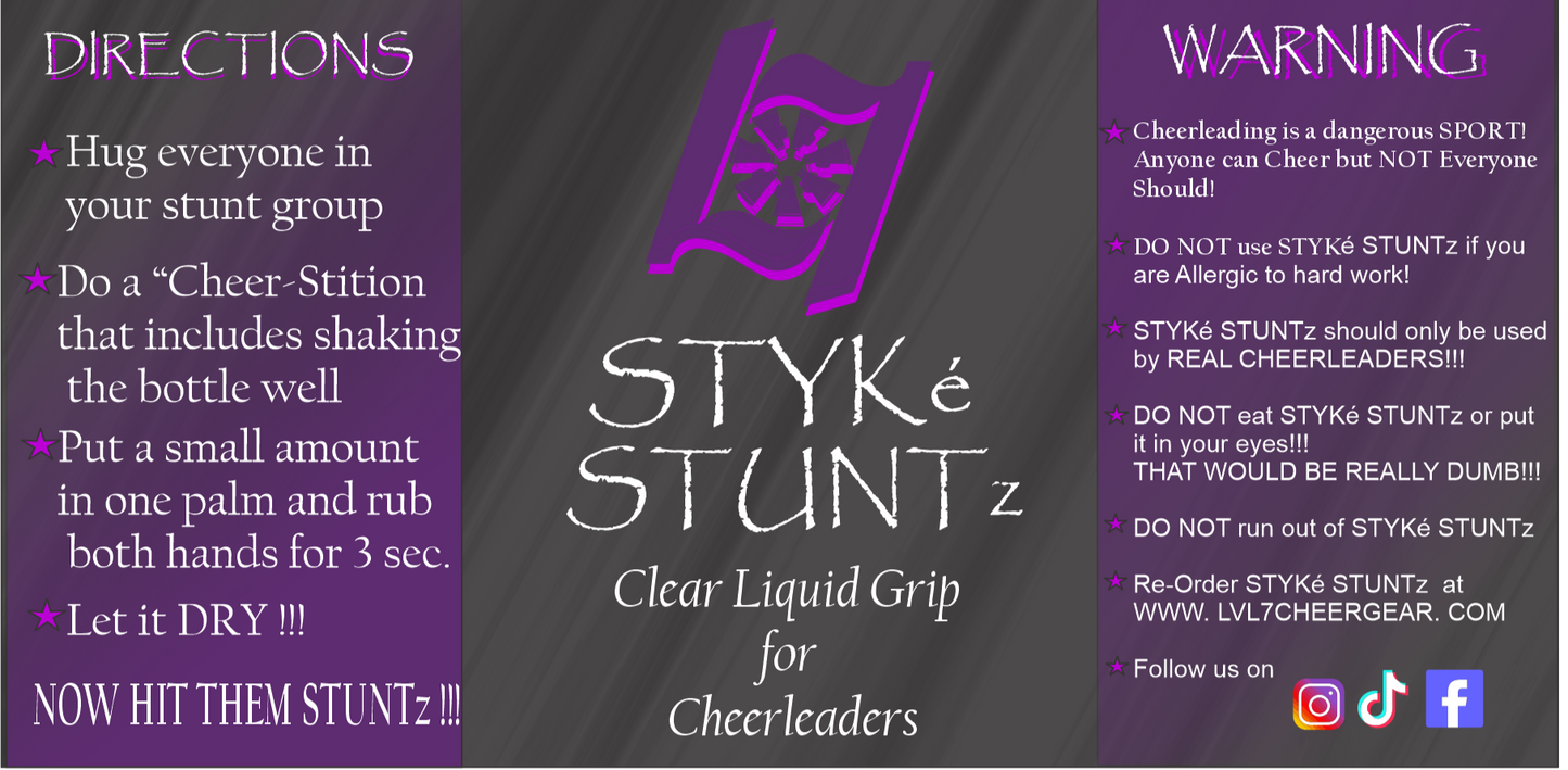 STYKe' STUNTz 8oz CLEAR Liquid Refill