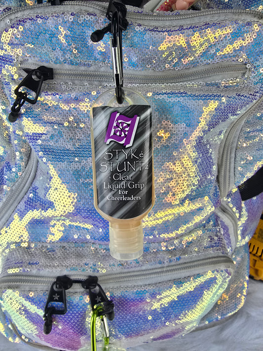STYKe STUNTz 50mL Stealth/Clear Liquid Grip with carabiner.